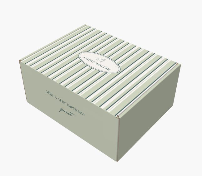 Coffret rayé « A little welcome »