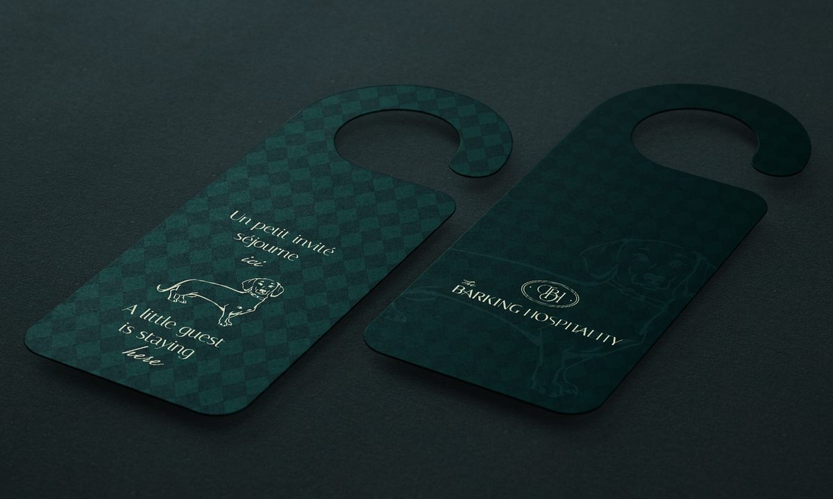 Accroche-portes vert sarcelle à motif arlequin